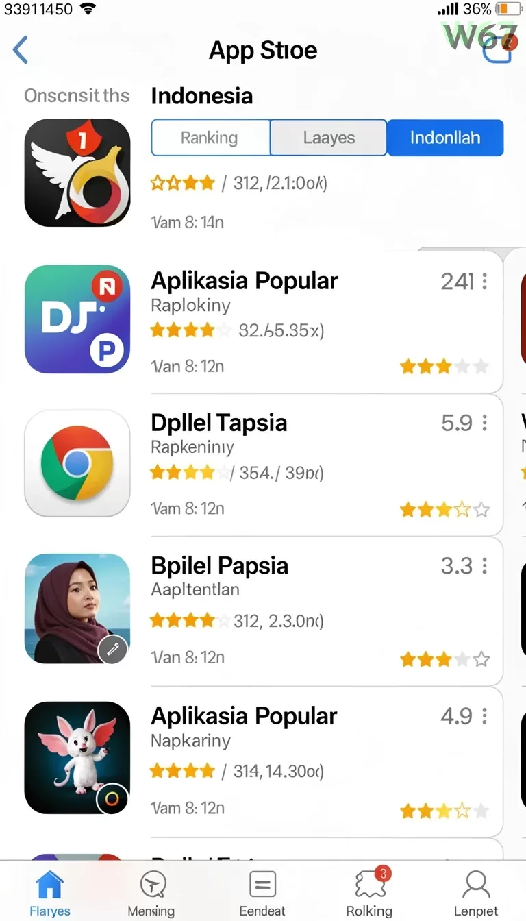 w67 Tangkapan Layar Resmi APK